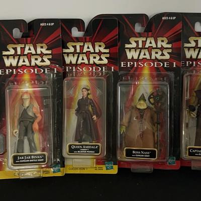Star Wars Episode 1 The Phantom Menace Queen Amidala & Gungan Figures