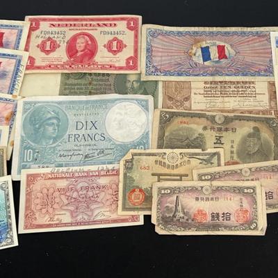 1944 Germany & France Allied Military Currency Banknotes & More
