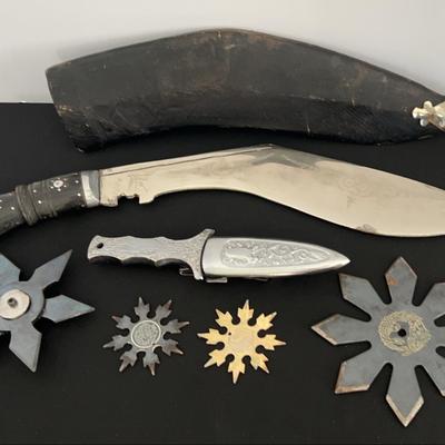 Kukri Knife With Sheath & More
