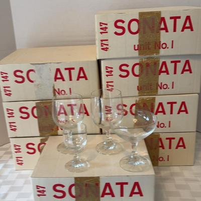 Vintage Stemware From Germany - Eight 4-piece Sets