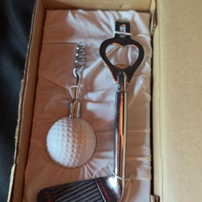 Golf Themed Corkscrew And Bottle Opener