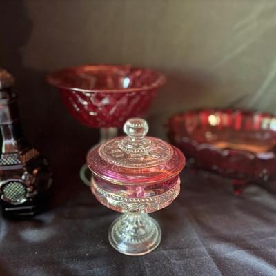 Mystery Lot: Indiana & Avon Ruby Glass