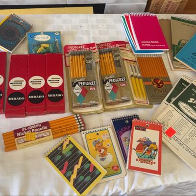 Vintage Pencils And Notebooks
