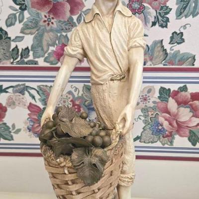 Vintage Marwal Chalkware Statue