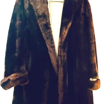 1960s Brown Mouton Coat