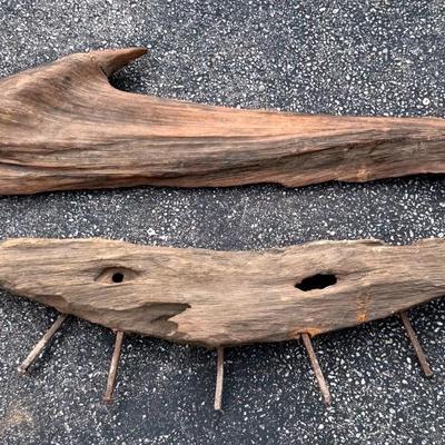 Handmade Driftwood Hanger, Plus Extra Decorative Piece (Lot E)