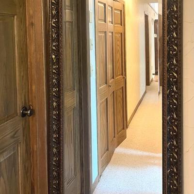 Rococo Style Gilded Frame Beveled Wall Mirror