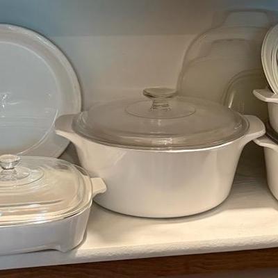 Corning & Corelle Ware (30+ Pieces), Mostly White With Few Various Patterns