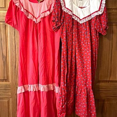 Hawaiian Cotton Maxi Dresses, Vintage