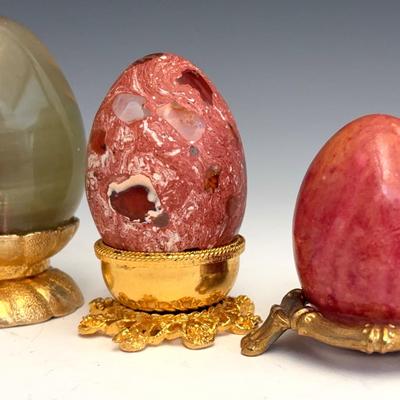 Mexican Fire Opal Egg With Marble Eggs