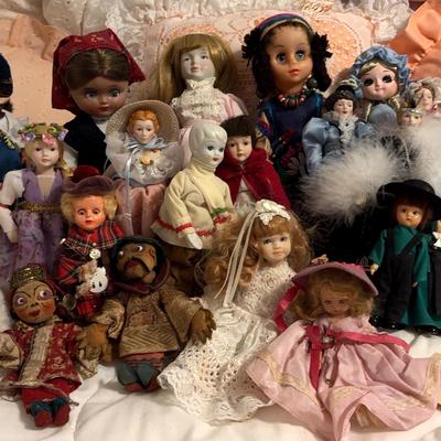 Plastic, Porcelain, And Cloth Dolls 
