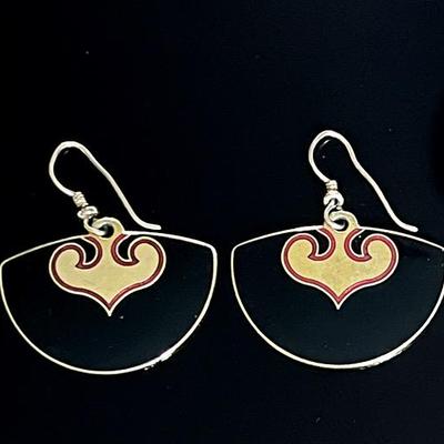 Laurel Burch Enamel Brass Earrings