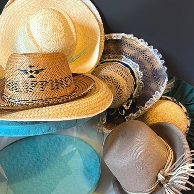 Vintage Hats (8 pieces) with Two Hat Boxes
