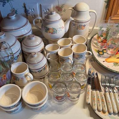 Corelle & Corning Dishes In The ‘Abundance’ Pattern (50+ Pieces)
