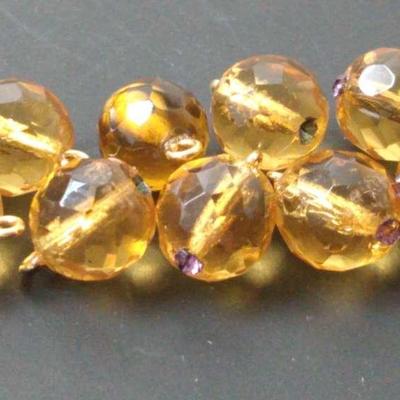 Chardonnay Faceted Orb Buttons 