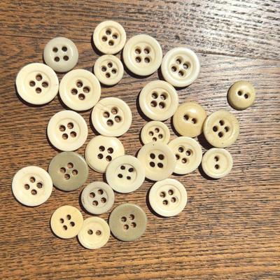 Vintage Ecru Buttons 