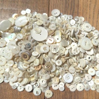 Shades of White Buttons-Various Sizes 