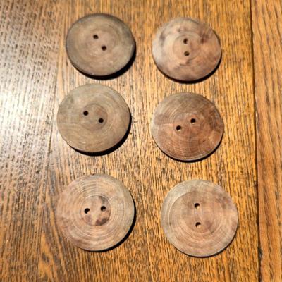 Large Wood Coat Buttons 