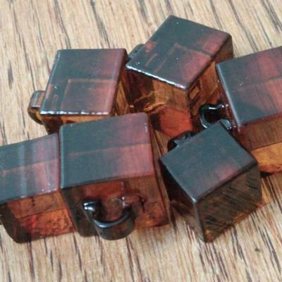 Dark Amber Block Buttons 