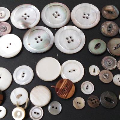 White and Brown Buttons 