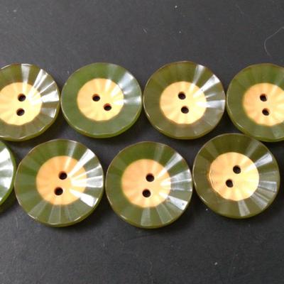 Olive Green & Yellow Buttons 