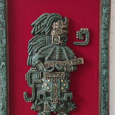 3-D Aztec Figure - Framed