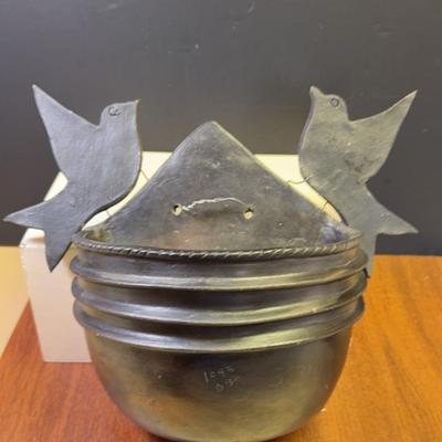 Black Pottery Wall Planter 