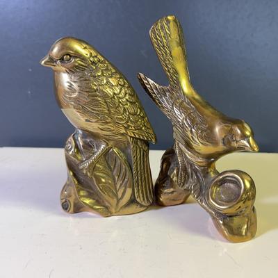 Brass Birds on Branches