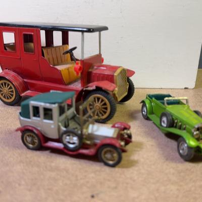 Matchbox "1928 Mercedes Benz" & 1912 Rolls Royce/Tin Litho Ford Model T Made in Japan 
