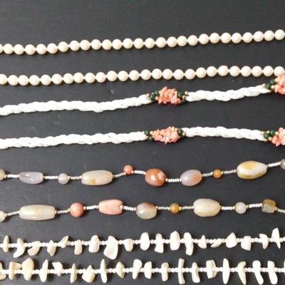 Double Knotted Pearl (?) & Other Necklaces 