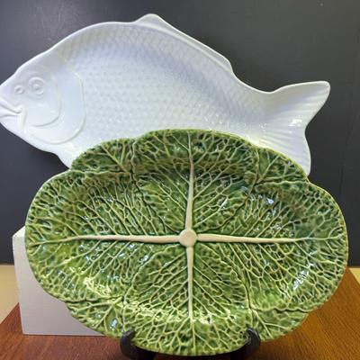 Revol Fish Platter & Cabbage Theme Platter-Portugal
