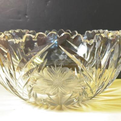 Antique T.B. Clark American Brilliant Cut Glass Bowl