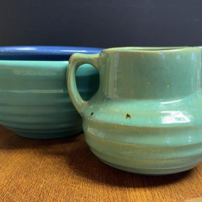 Early McCoy Pitcher & Ringware Mixing Bowls 