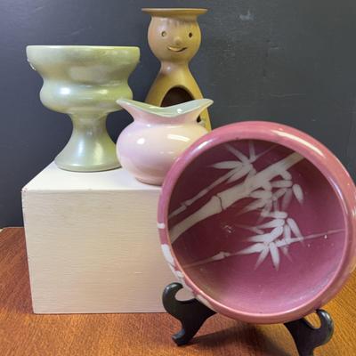 Stoneware Designs/Haegar/Pink Bamboo Design Bowl