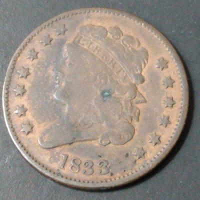 1833  Head Half Cent 