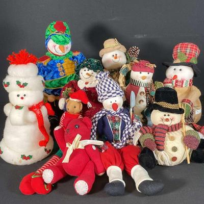 Plush Holiday Snowman 