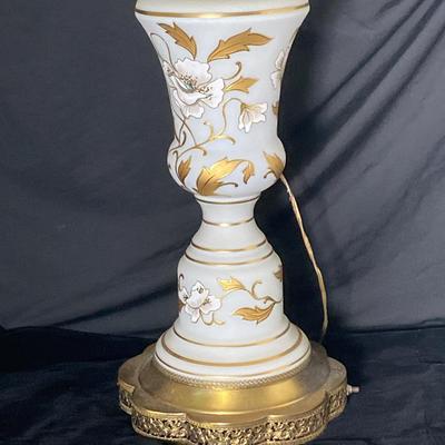 Vintage White Satin Lamp 