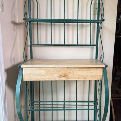 Green Metal Baker's Rack 