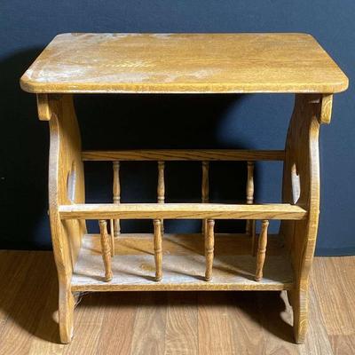 Vintage Magazine Rack Table 