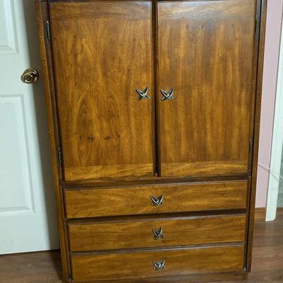 Double Door Armoire With Drawers 