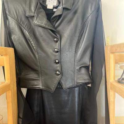 VINTAGE LEATHER/SHEEER SET