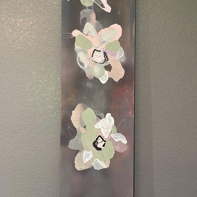 Abstract Repeating Floral Wood Panel 13” X 60”