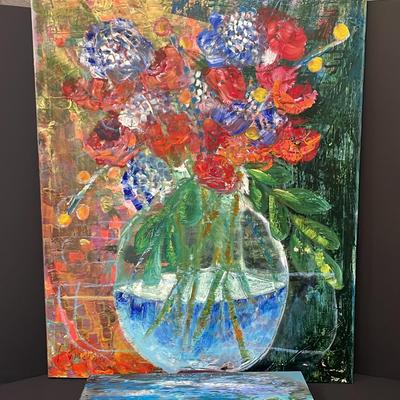 Group Of Two Oil Painting , 30”x40” and 20”x16”signed By Artist B. Ferguson 