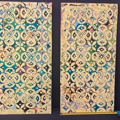Two 12”x 24”, Painted Wooden Panels
