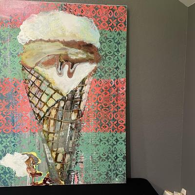 Wall Size Stretched Canvas Acrylic Painting -48”x 36”