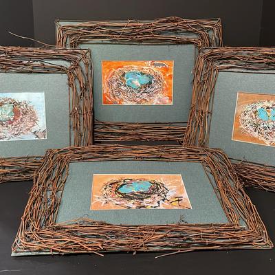 Group Of Four Watercolors From “The Nest “Collection