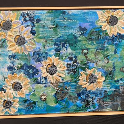 Framed Acrylic On Canvas Painting