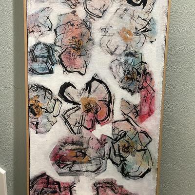 Framed Acrylic Abstract Painting