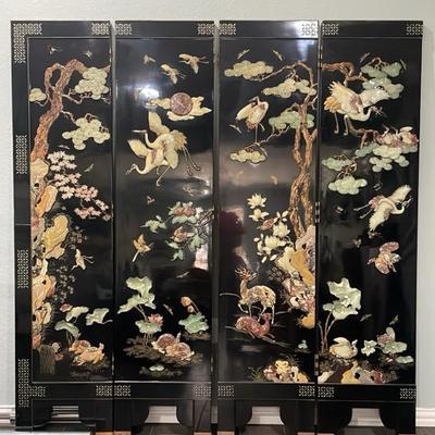 Four Panel South Korean Screen