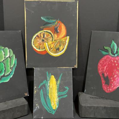 Fruits & Veggies Acrylic Paintings